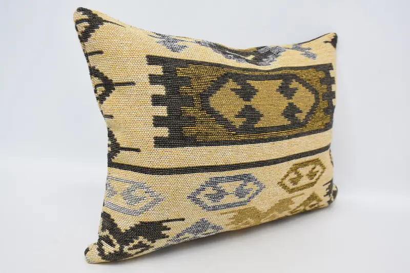 Morroccon Kilim Cushion Pillow Case, Pillow Case, Decorative Pillow Cover, 20x28 Yellow Pillow Case, Kilim Pillow, Gift Pillow, Pillow for Sofa - 3