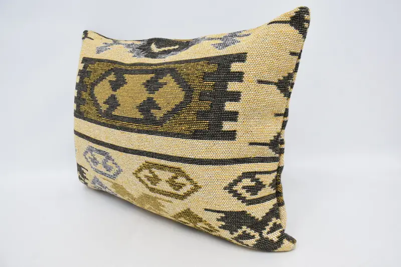 Morroccon Kilim Cushion Pillow Case, Pillow Case, Decorative Pillow Cover, 20x28 Yellow Pillow Case, Kilim Pillow, Gift Pillow, Pillow for Sofa - 4