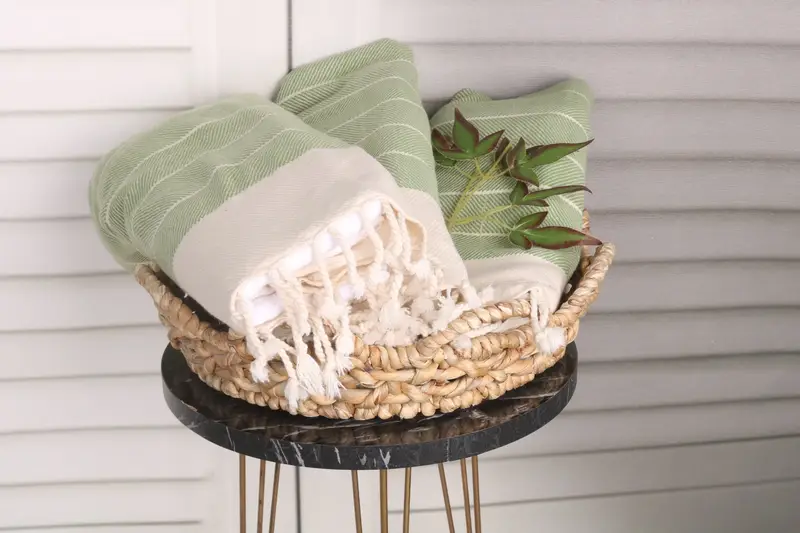 Best Friend Wedding Gift, Personalized Gifts, House Warming Gift, Personalized Hand Towel, 36x16 Cotton Striped Towel, Bathroom Towels, Spa Towel - 5