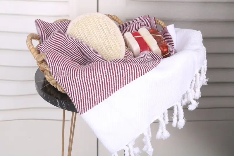 70x40 Cotton Chevron Towel, Welcome Wedding Gift, Lightweight Turkish towel, Bachelorette Party Gifts, Bridesmaid Gift, Scarf Towel, Travel Towel - 2