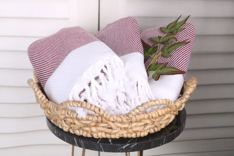 70x40 Cotton Chevron Towel, Welcome Wedding Gift, Lightweight Turkish towel, Bachelorette Party Gifts, Bridesmaid Gift, Scarf Towel, Travel Towel - 5