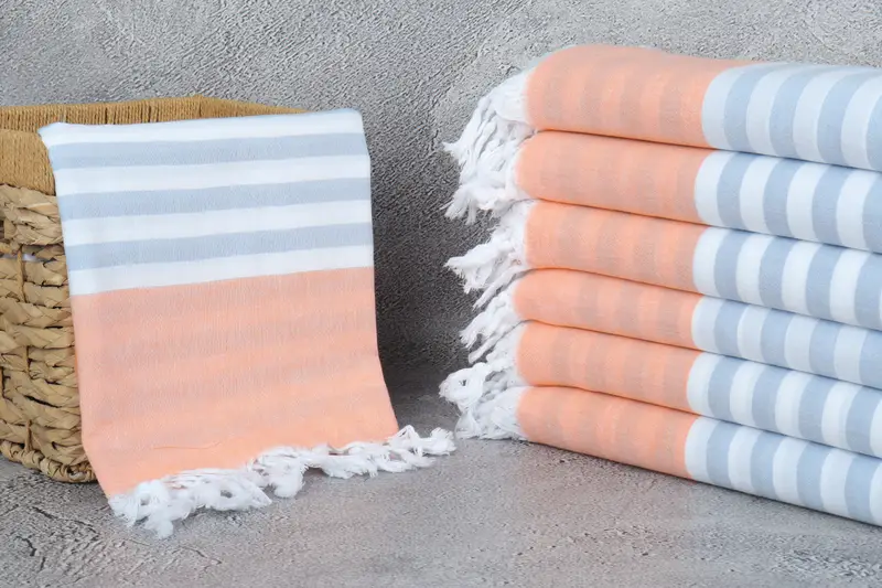 Peshtemal Towel, Family Gift, Absorbent Turkish towel, Turkish Towel USA, Quick-dry peshtemal, Custom Bath Towel, 70x36 Cotton Striped Towel - 3