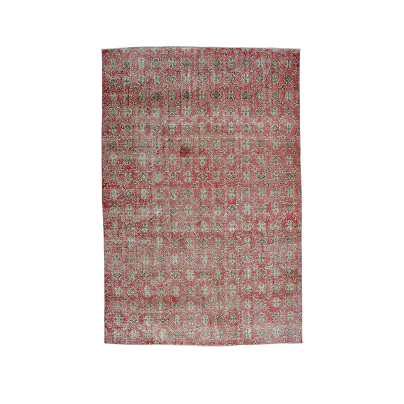 Red & Beige Rug, 7x10 ft Elegant Comfort