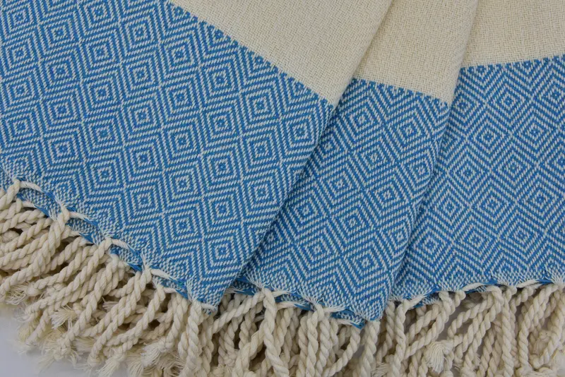 Monogram Tea Towel, Custom Hand Towel, Beach Theme Wedding Gift, Gym Towel, 40x20 Cotton Diamond Towel, Bathroom Towels, Personalized Kitchen Towel - 5