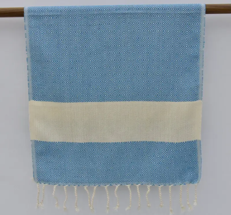 Monogram Tea Towel, Custom Hand Towel, Beach Theme Wedding Gift, Gym Towel, 40x20 Cotton Diamond Towel, Bathroom Towels, Personalized Kitchen Towel - 6