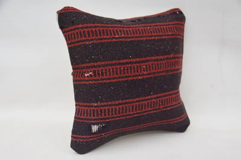 Antique Pillows, 12x12 Blue Cushion Case, Yoga Pillow Case, Vintage Kilim Throw Pillow, Boho Pillow Sham Cover, Cushion Cover - 2