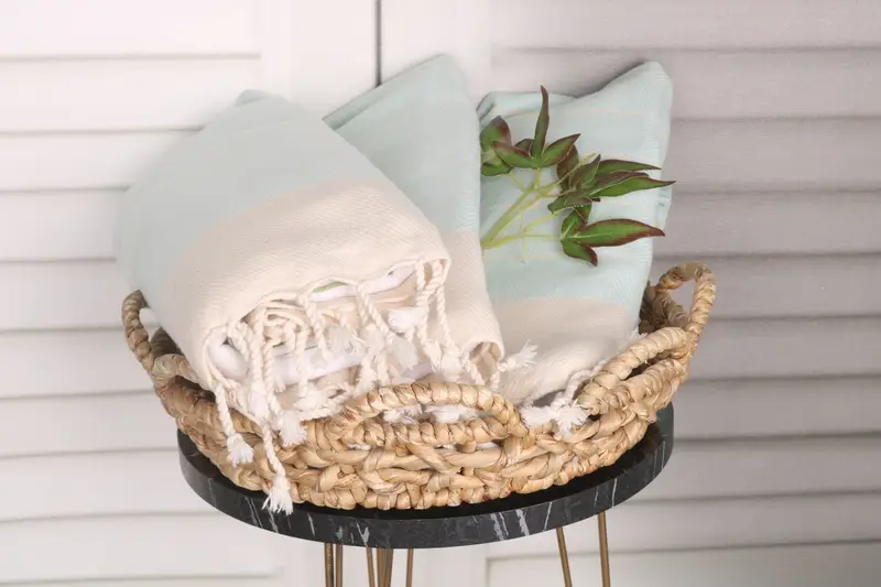 Banyo havlu, 36x16 pamuklu çizgili havlu, düğün hediyesi, plaj düğün lehine, kişiselleştirilmiş bulaşık havlu, nedime havlu, el boyutu havlu - 5