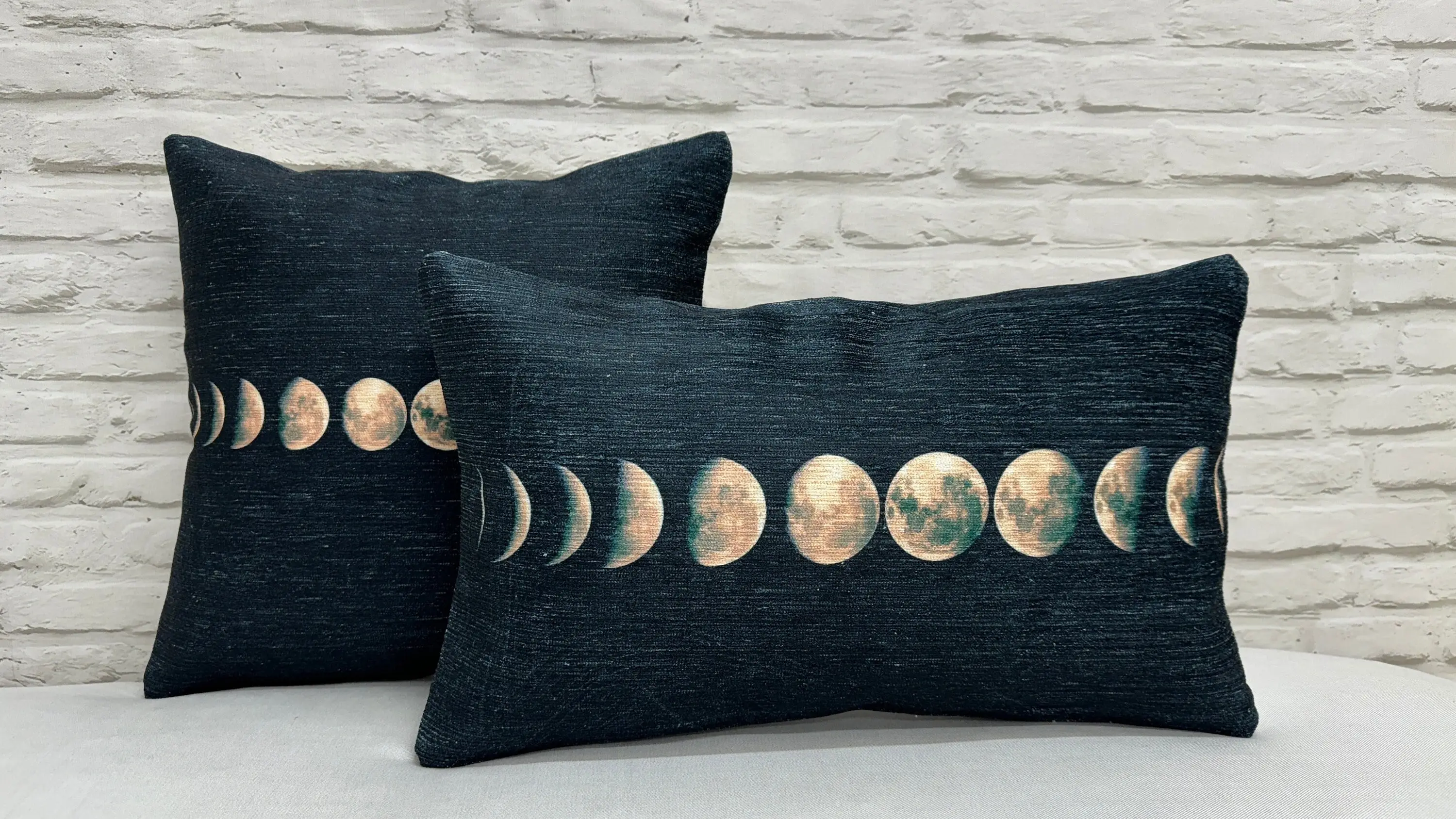 Moon Landscape Printed Pillow: Chic Sky & Galaxy Design - 1