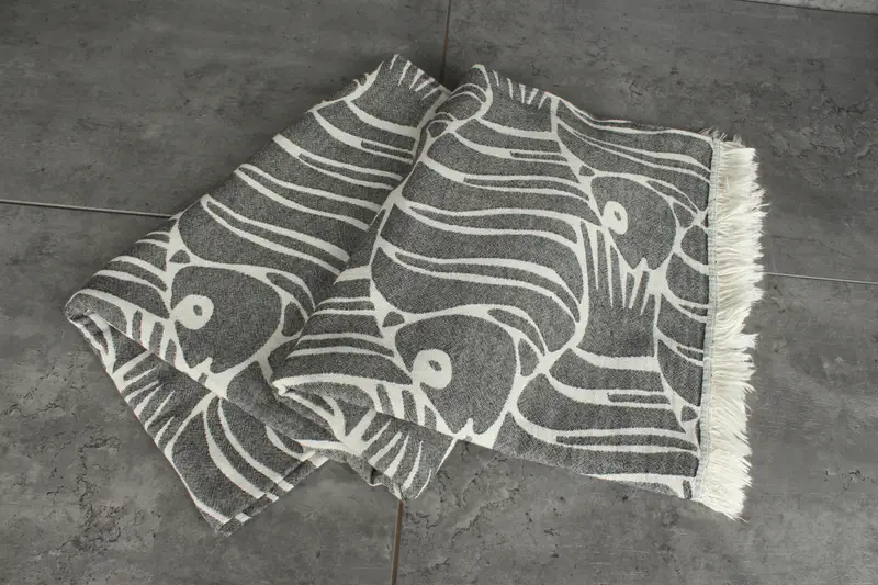 70x60 Cotton Fish Design Towel, Bachelorette Party Favors, Bohemian Bedspread, Organic Throw, Turkish Cotton Blanket, Decorative Blanket, Tablecloth - 6