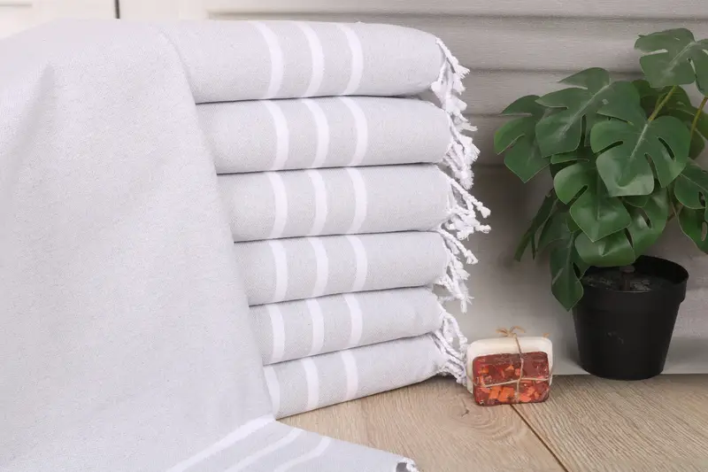 Personalized Bridesmaid Gift, Holiday Towel, Monogrammed Hand Towel, Turkish Towel Hand Towel, 40x20 Cotton Striped Towel, Personalized Gifts - 1