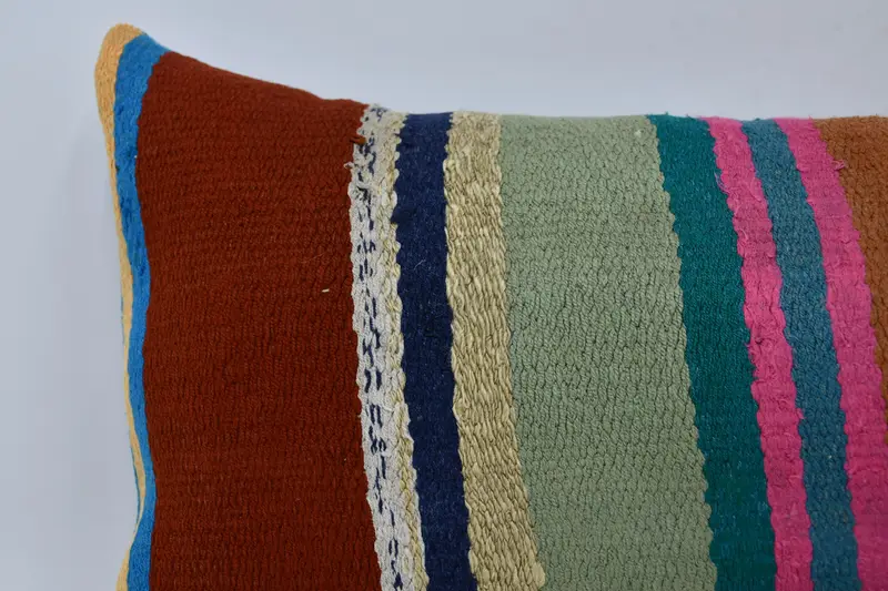 Gift Pillow, 16x36 Red Pillow, Kilim Pillow Cover, One Of A Kind Pillow, Pillow Sham, Garden Pillow, Turkish Kilim Pillow - 2