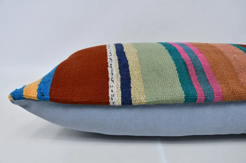 Gift Pillow, 16x36 Red Pillow, Kilim Pillow Cover, One Of A Kind Pillow, Pillow Sham, Garden Pillow, Turkish Kilim Pillow - 5