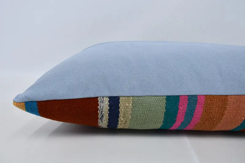 Gift Pillow, 16x36 Red Pillow, Kilim Pillow Cover, One Of A Kind Pillow, Pillow Sham, Garden Pillow, Turkish Kilim Pillow - 6