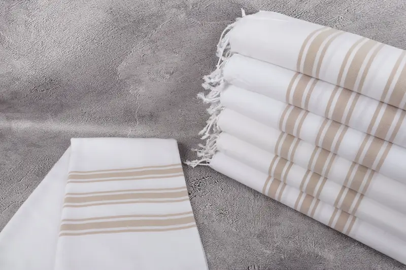 70x40 Cotton Striped Towel, Luxury towel, Home Decor Gifts, Embroidered Towel, Quick-drying cotton Turkish beach towel, Best Friend Gift Ideas - 2