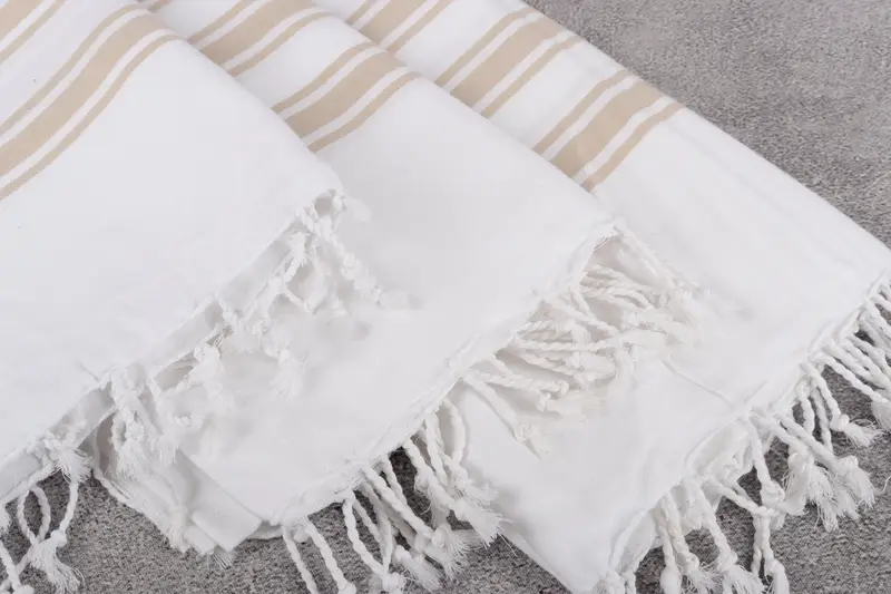 70x40 Cotton Striped Towel, Luxury towel, Home Decor Gifts, Embroidered Towel, Quick-drying cotton Turkish beach towel, Best Friend Gift Ideas - 5