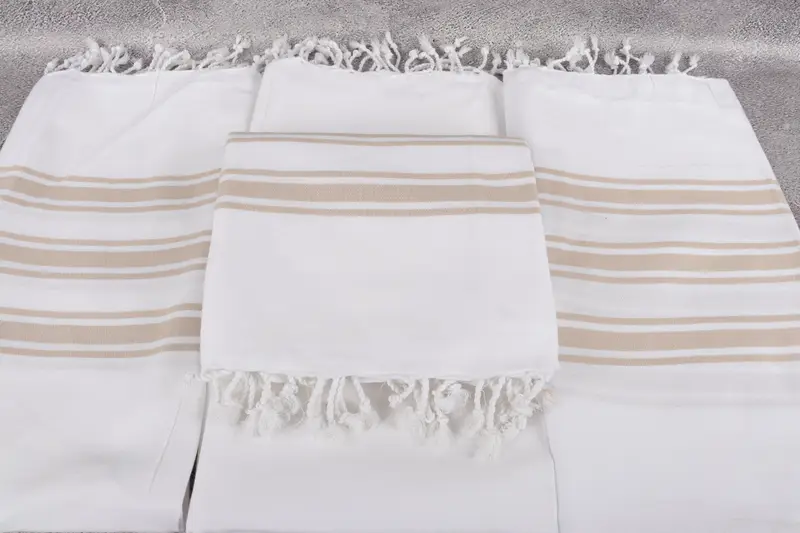 70x40 Cotton Striped Towel, Luxury towel, Home Decor Gifts, Embroidered Towel, Quick-drying cotton Turkish beach towel, Best Friend Gift Ideas - 4