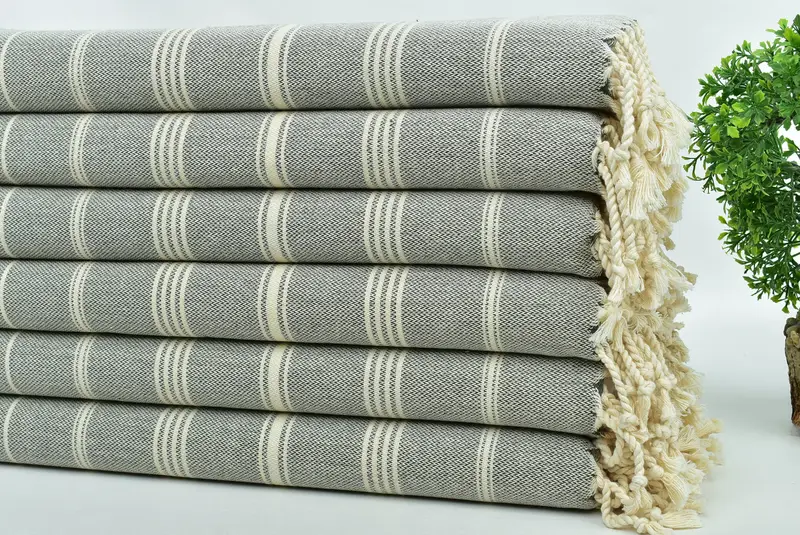 Özel çay havlu, 38x24 pamuklu çizgili havlu, bekar havlu, bekarlık havlu, düğün iyilikleri, düğün hediyesi, Türk çay havlu, seyahat havlu - 3