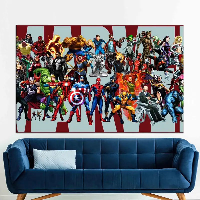 マーベル スーパーヒーロー ハルク & アイアンマン キャンバス 子供部屋用