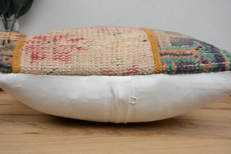 Outdoor Cushion, Pattern Throw Pillow Cover, Pillow Case, Antique Pillows, Ethnic Cushion Case, 14x14 Green Cushion Cover, Boho Pillow, Gift Pillow - 5