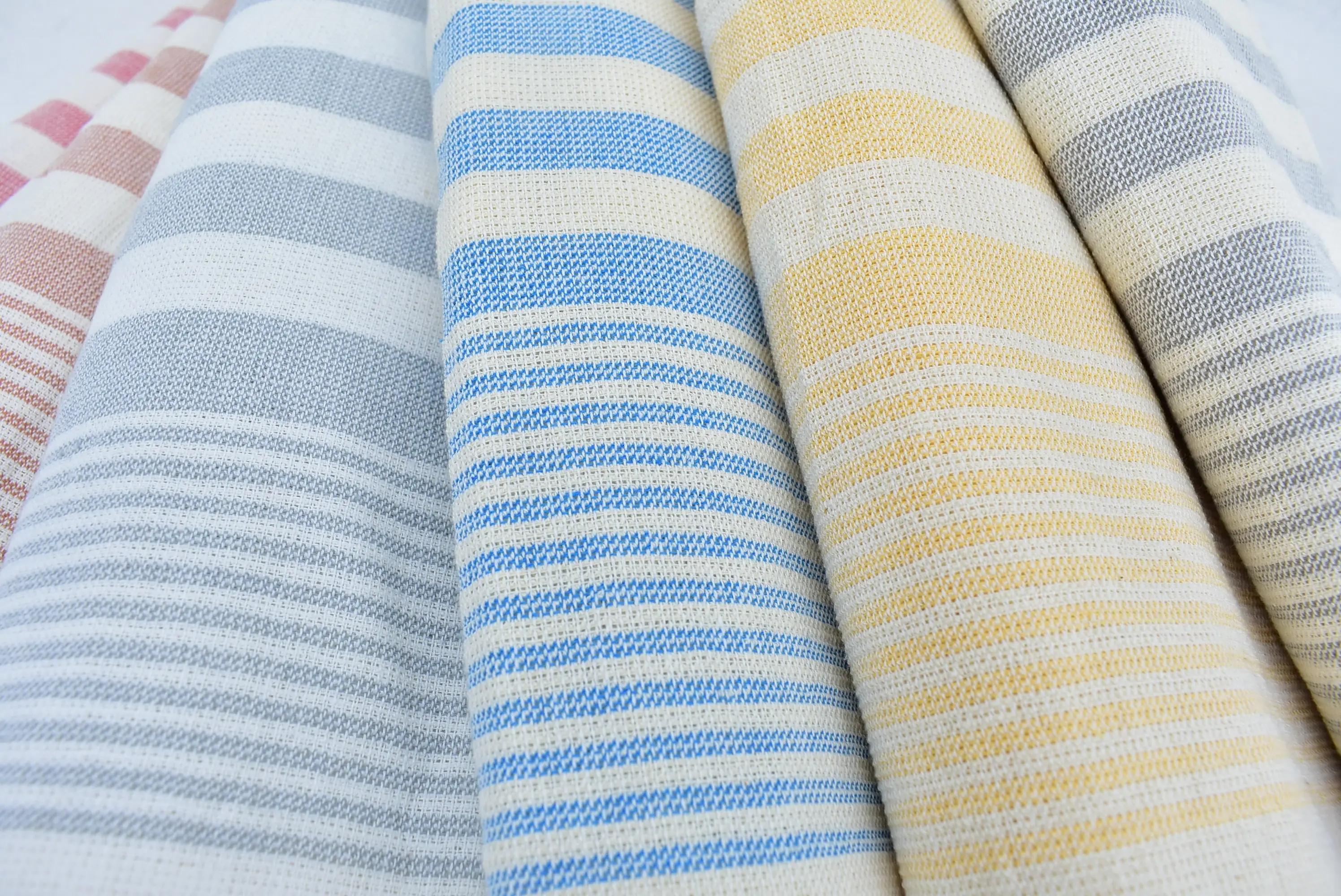Personalized Terry Towel Red Stripes Organic Cotton, 67x40 Inches - 1