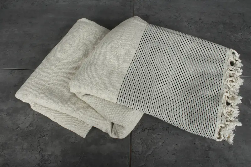Turkish Blanket, Turkish Cotton Blanket, 96x96 Cotton Polka Dot Towel, Bedspread, Wedding Hand Made Gift, Custom Blanket, Personalized Gift For Her - 5