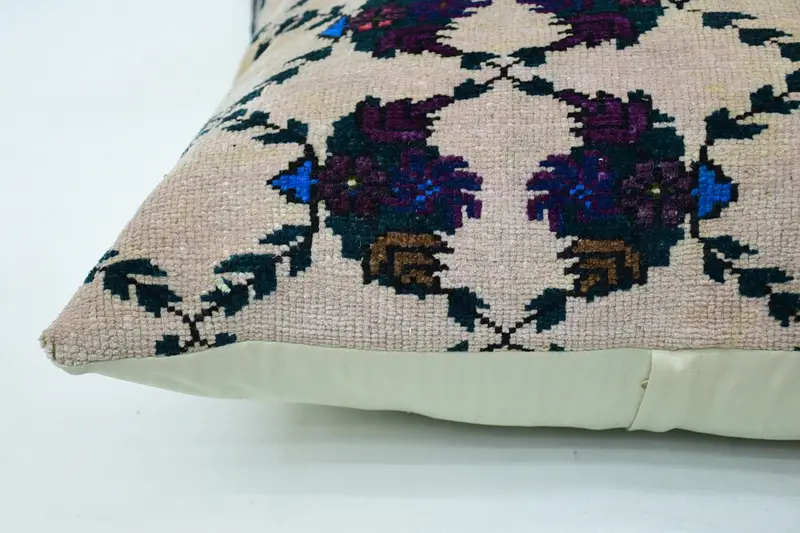 Kilim Pillow Cover, Vintage Pillow Sham, 32x32 Beige Pillow Sham, Cushion, Interior Designer Pillow, Kilim Pillow - 5