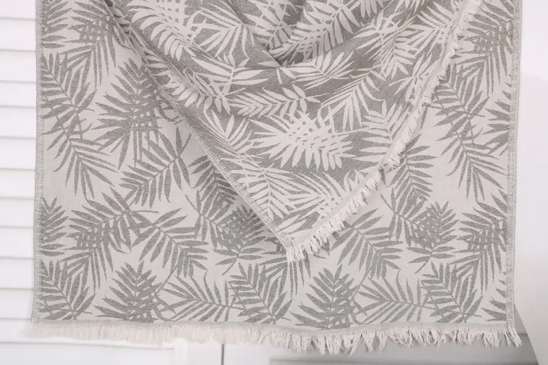 Wedding Gifts Towel, Floral Patterned Khaki Green Cotton Towel, 40x63 Inches