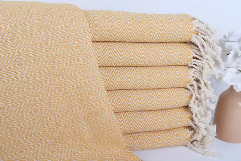 Summer Gift Personalized Wedding Towel Mustard 40x71 Inches