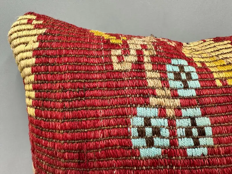 Kilim Pillow Cover, Hippie Throw Cushion Cover, 20x20 Red Pillow Cover, Kilim Pillow, Home Decor Pillow, Bolster Cushion Case, Pillow - 5