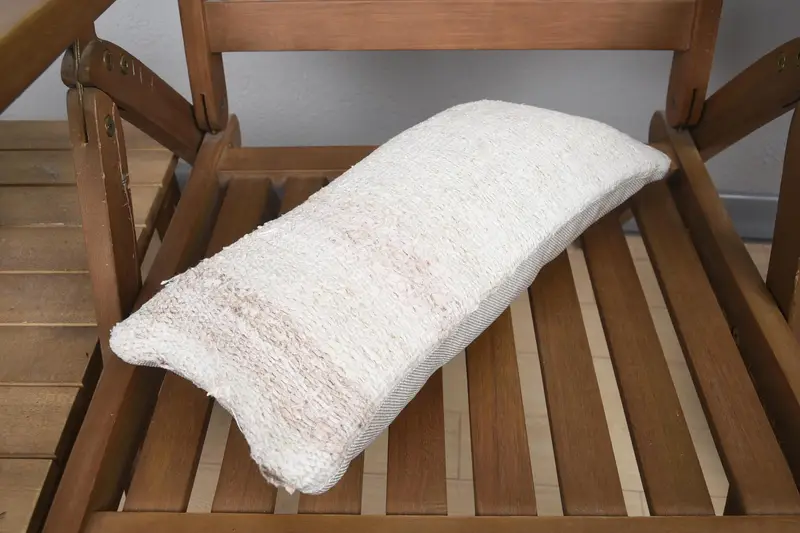 Bohemian Cushion Pillow, Ethnical Kilim Rug Pillow, Antique Pillows, Interior Designer Pillow, Cotton Cushion Cover, 8x16 Beige Cushion, Cushion - 4