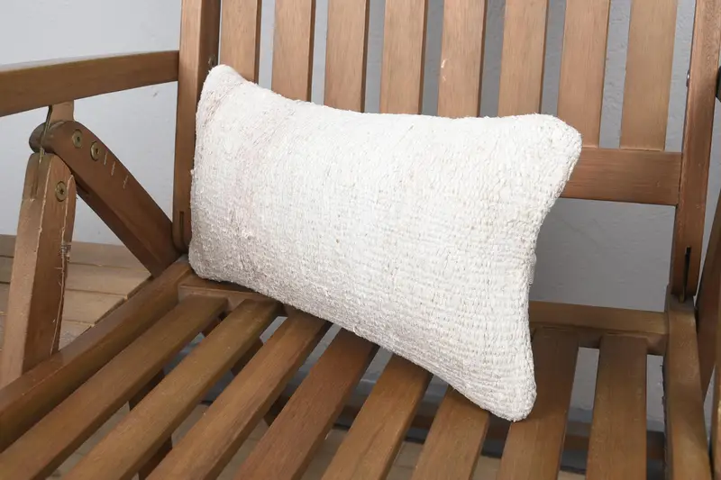 Bohemian Cushion Pillow, Ethnical Kilim Rug Pillow, Antique Pillows, Interior Designer Pillow, Cotton Cushion Cover, 8x16 Beige Cushion, Cushion - 3