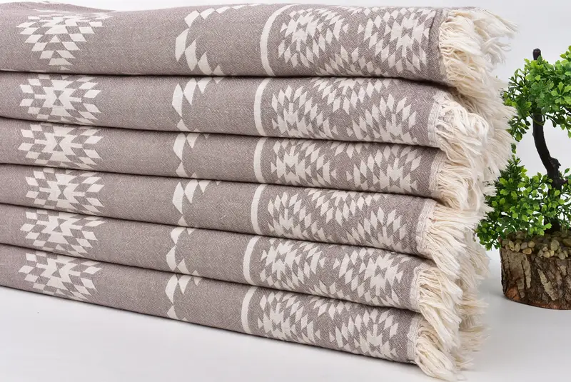 40x18 Cotton Kilim Towel, Holiday Towel, Wedding Gift For Bride, Monogram Turkish Bath Towel, Turkish Hand Towel, Turkish Tea Towel, Wedding Gift - 3