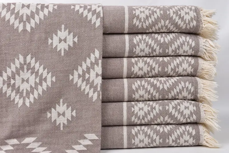 40x18 Cotton Kilim Towel, Holiday Towel, Wedding Gift For Bride, Monogram Turkish Bath Towel, Turkish Hand Towel, Turkish Tea Towel, Wedding Gift - 1