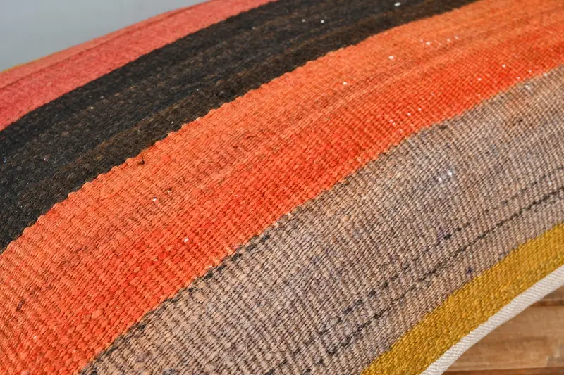 Luxury Cushion, Home Decor Pillow, Boho Pillow Sham Cover, Pillow Case, Luxury Pillow Cover, Turkish Kilim Pillow, 16x24 Orange Pillow Cover - 3