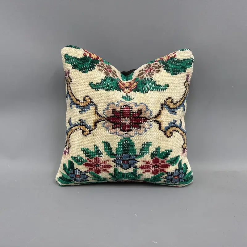 El Dokuma Türk Kilim Kırlent, Vintage Kilim Minder