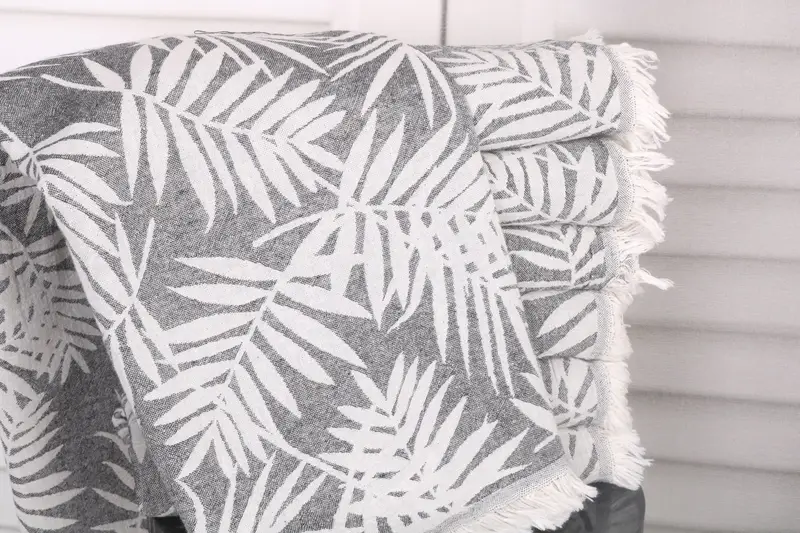 Peshtemal Towel USA, Bachelor Gift, Organic towel, 64x40 Cotton Floral Patterned Towel, Monogram Turkish Towel, Large Turkish Towel, Towel With Name - 2