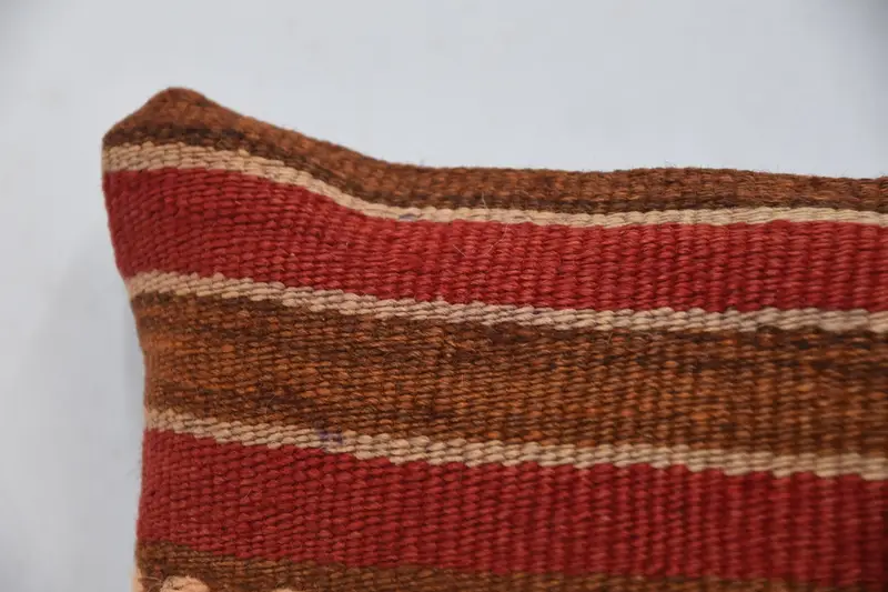 Vintage Pillow, Interior Designer Pillow, Turkish Corner Cushion Cover, 12x12 Red Pillow, Cushion Case, Handmade Kilim Cushion - 2