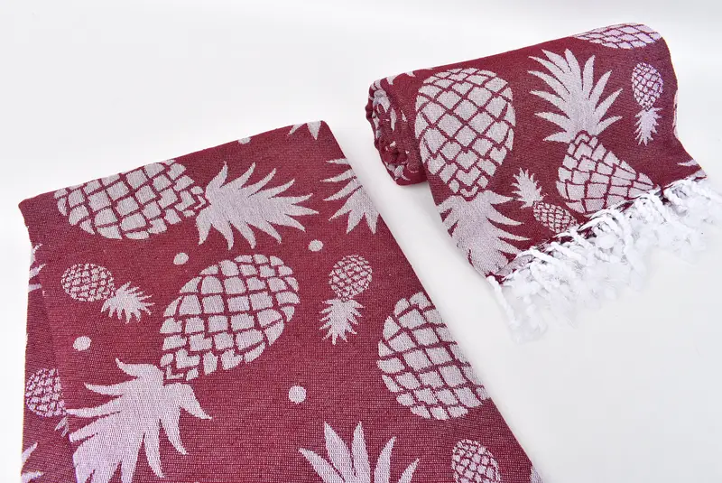 Bachelorette Favor, Bridesmaid Gift, Absorbent towel, 70x36 Cotton Pineapple Design Towel, Girls Weekend Getaways Ideas, Monogram Beach Towel - 8