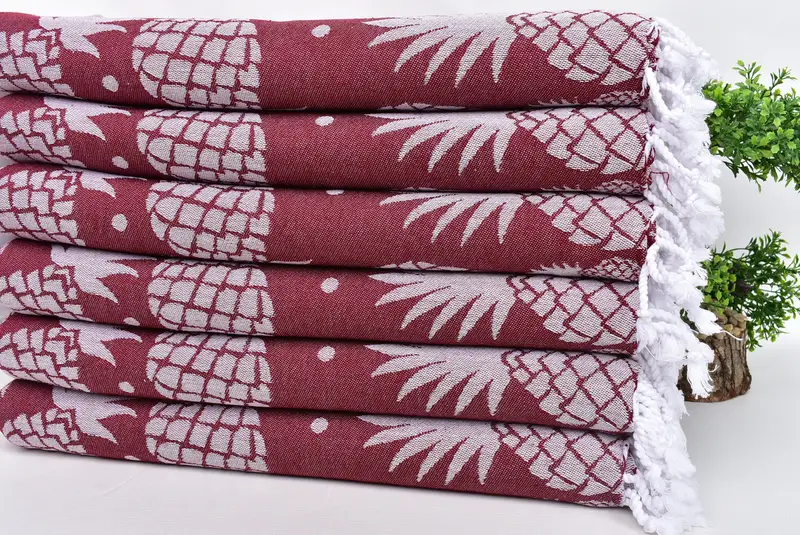 Bachelorette Favor, Bridesmaid Gift, Absorbent towel, 70x36 Cotton Pineapple Design Towel, Girls Weekend Getaways Ideas, Monogram Beach Towel - 4