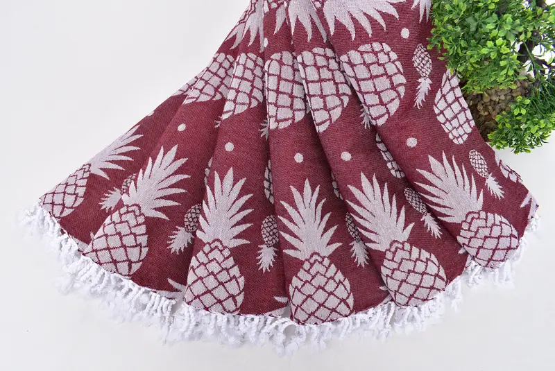 Bachelorette Favor, Bridesmaid Gift, Absorbent towel, 70x36 Cotton Pineapple Design Towel, Girls Weekend Getaways Ideas, Monogram Beach Towel - 5