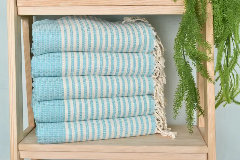 Turkish Towel Beach, Grandma Gift, Home Decor Gifts, Bachelorette Party Gifts, Custom monogram Turkish beach towel USA, 68x40 Cotton Striped Towel - 2