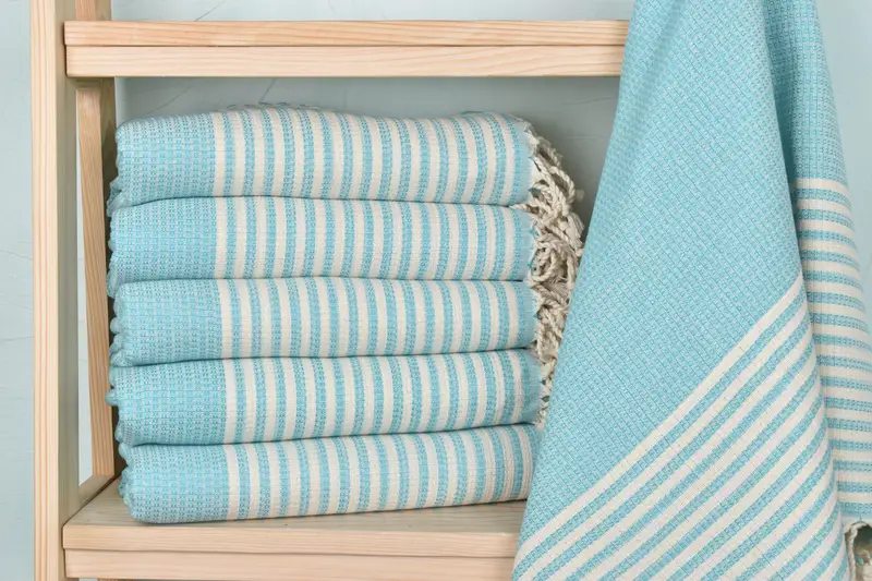 Turkish Towel Beach, Grandma Gift, Home Decor Gifts, Bachelorette Party Gifts, Custom monogram Turkish beach towel USA, 68x40 Cotton Striped Towel - 1