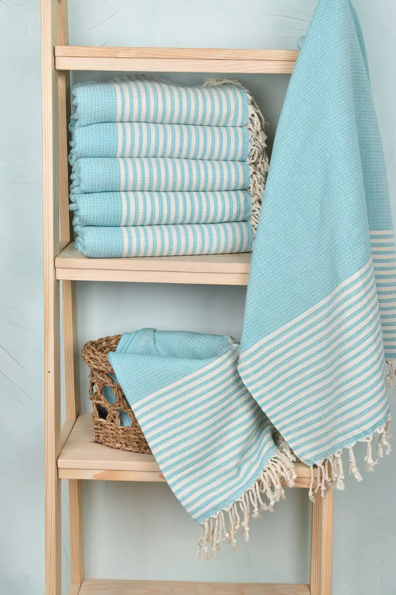 Turkish Towel Beach, Grandma Gift, Home Decor Gifts, Bachelorette Party Gifts, Custom monogram Turkish beach towel USA, 68x40 Cotton Striped Towel - 3
