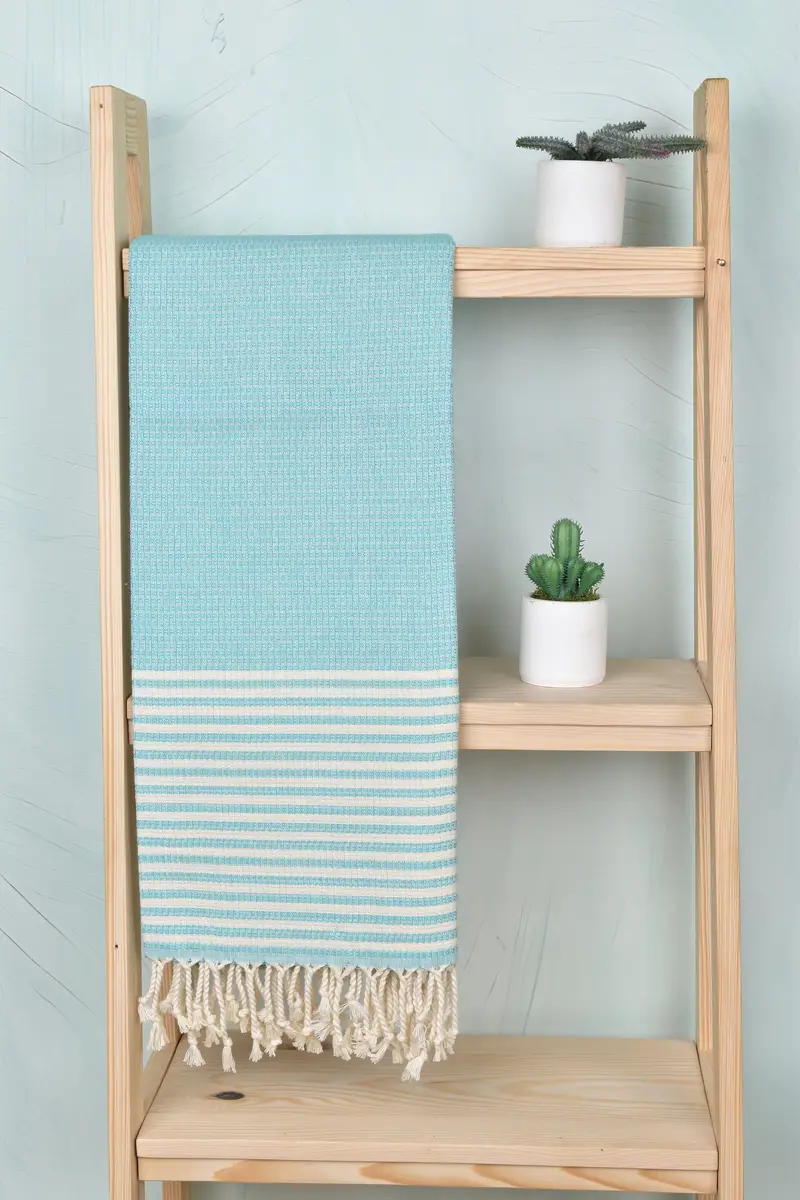 Turkish Towel Beach, Grandma Gift, Home Decor Gifts, Bachelorette Party Gifts, Custom monogram Turkish beach towel USA, 68x40 Cotton Striped Towel - 8