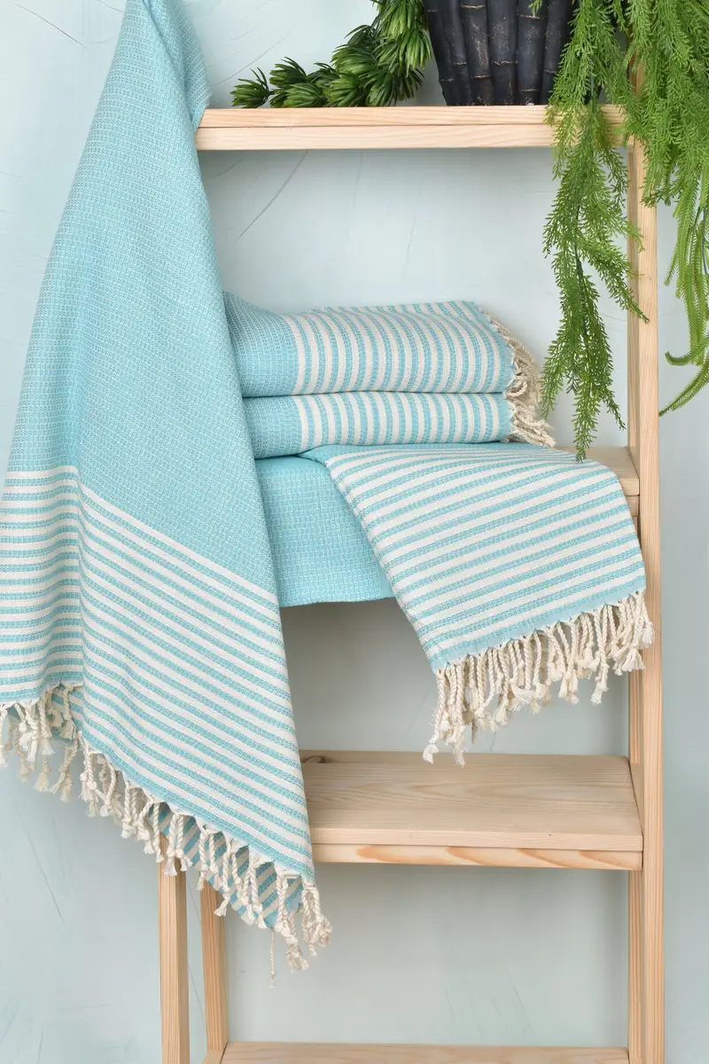 Turkish Towel Beach, Grandma Gift, Home Decor Gifts, Bachelorette Party Gifts, Custom monogram Turkish beach towel USA, 68x40 Cotton Striped Towel - 6