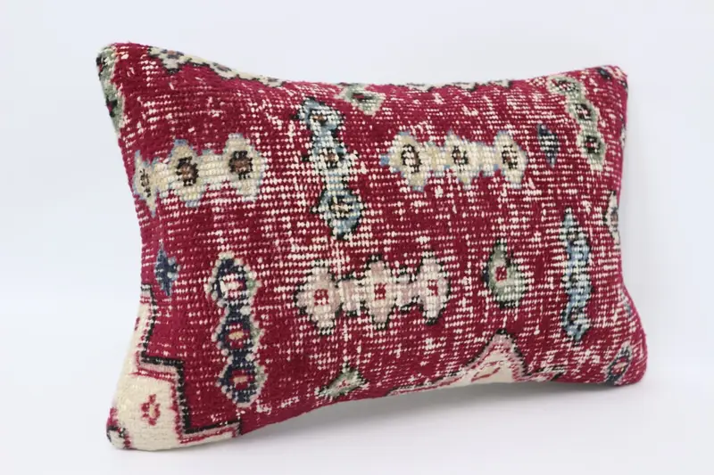 16x24 Red Cushion, Traditional Pillow Cover, Art Deco Pillow, Gift Pillow, Throw Kilim Pillow, Home Decor Pillow, Pillow Case, Turkish Bench Cushion - 3
