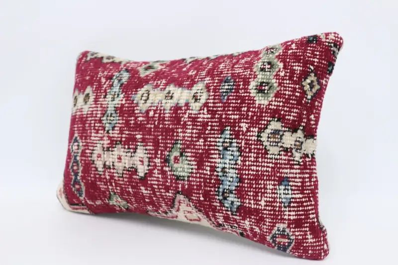 16x24 Red Cushion, Traditional Pillow Cover, Art Deco Pillow, Gift Pillow, Throw Kilim Pillow, Home Decor Pillow, Pillow Case, Turkish Bench Cushion - 4