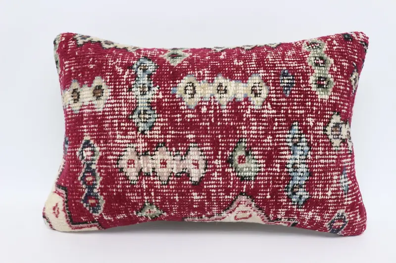 16x24 Red Cushion, Traditional Pillow Cover, Art Deco Pillow, Gift Pillow, Throw Kilim Pillow, Home Decor Pillow, Pillow Case, Turkish Bench Cushion - 1