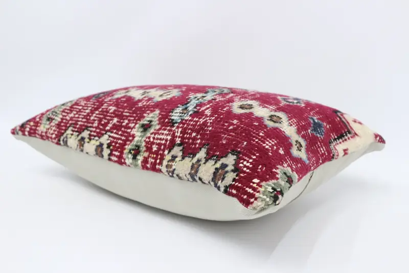 16x24 Red Cushion, Traditional Pillow Cover, Art Deco Pillow, Gift Pillow, Throw Kilim Pillow, Home Decor Pillow, Pillow Case, Turkish Bench Cushion - 6