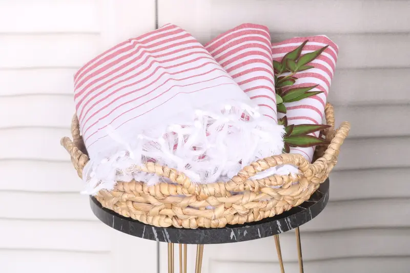 Cotton towel, Quick-Dry Beach Towel, 68x36 Cotton Striped Towel, Lightweight Turkish towel, Wedding Gift For Bride, Personalized Towel Gift - 5